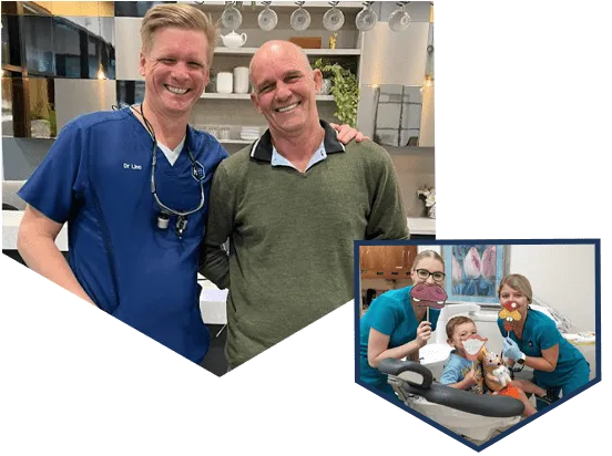 Harris Dental Boutique dental team smiling with their patients
