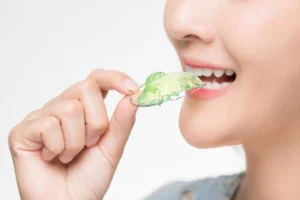 patient about to a dental retainer patient about to a dental retainer